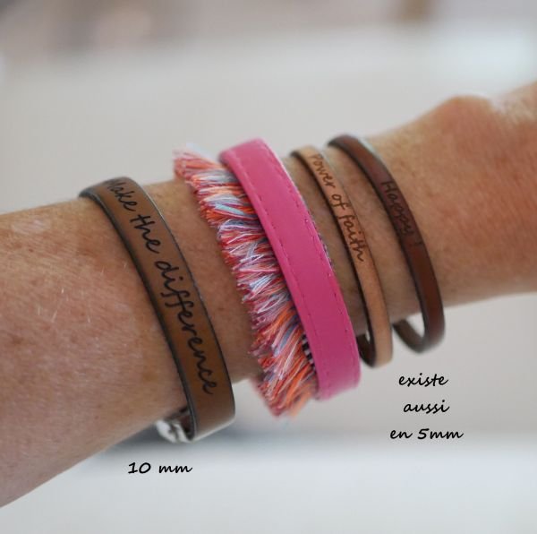Lederen armband aanpasbaar in 2 maten