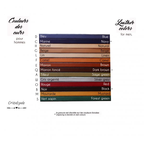 Tweekleurige armband van leer en metaal om te personaliseren