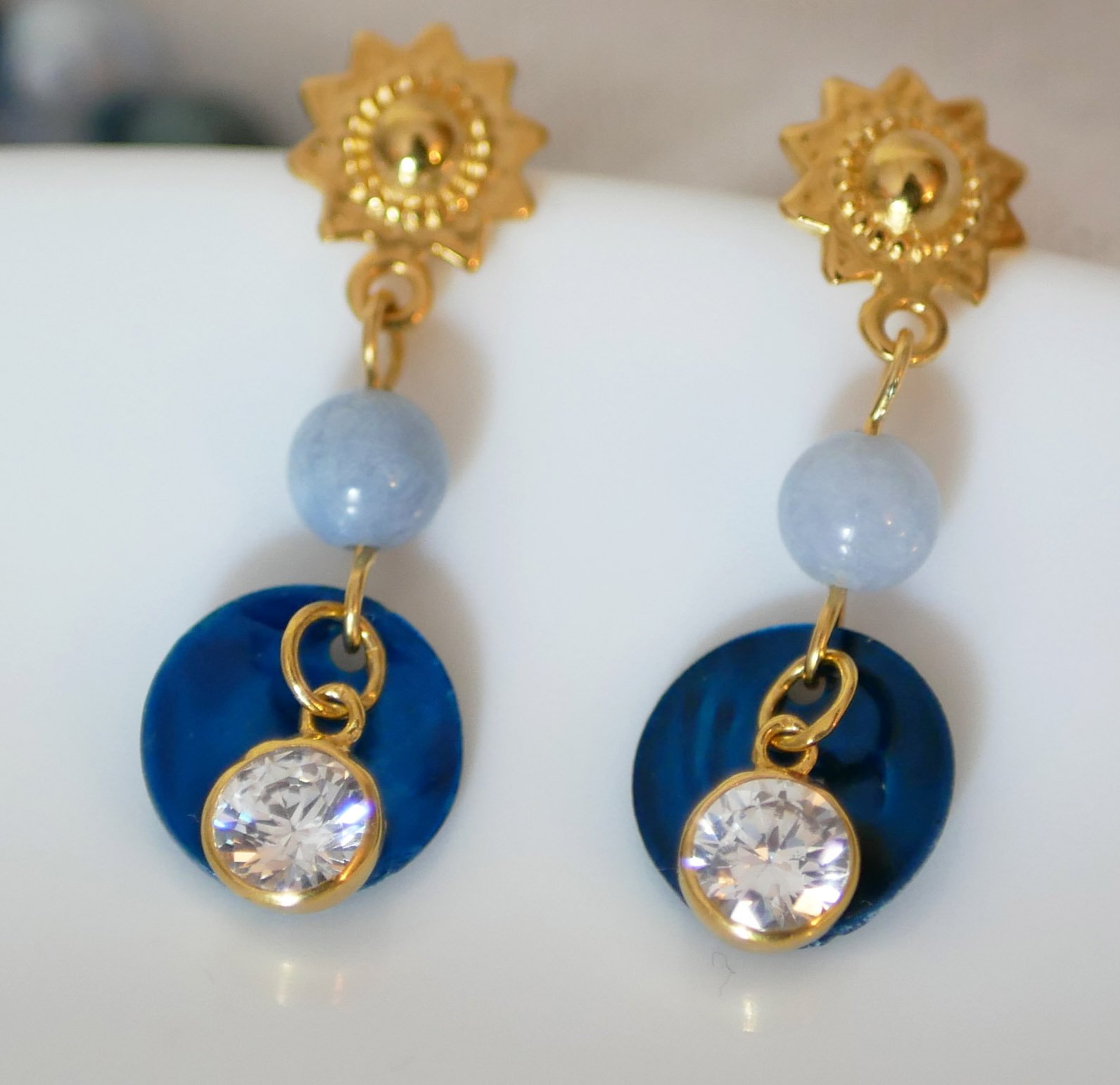 Oorbellen uit de collectie "Les nacrées" Blauw