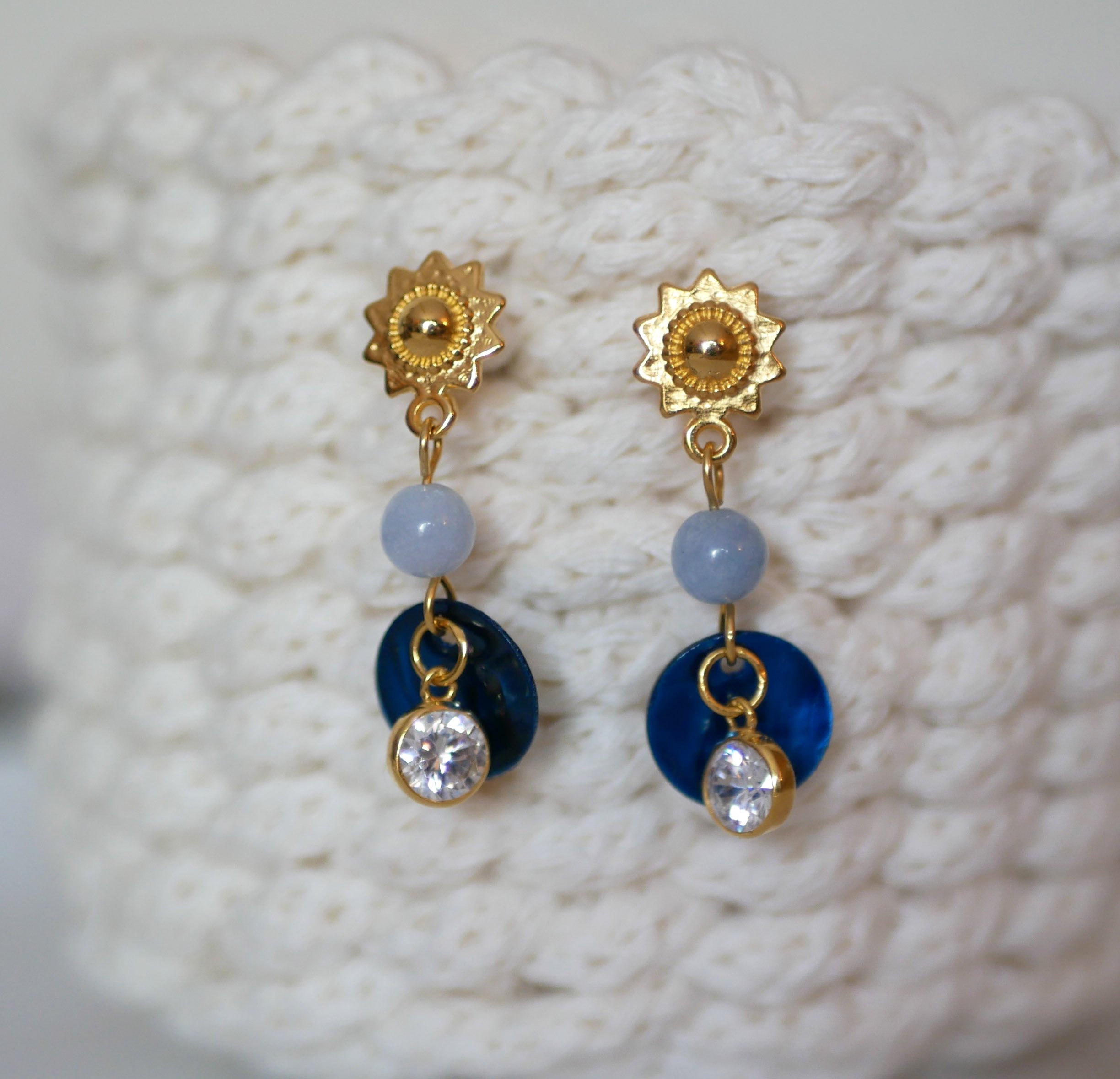 Oorbellen uit de collectie "Les nacrées" Blauw