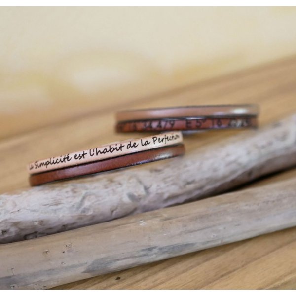 Aanpasbare dubbele kleur lederen band voor mannen en vrouwen