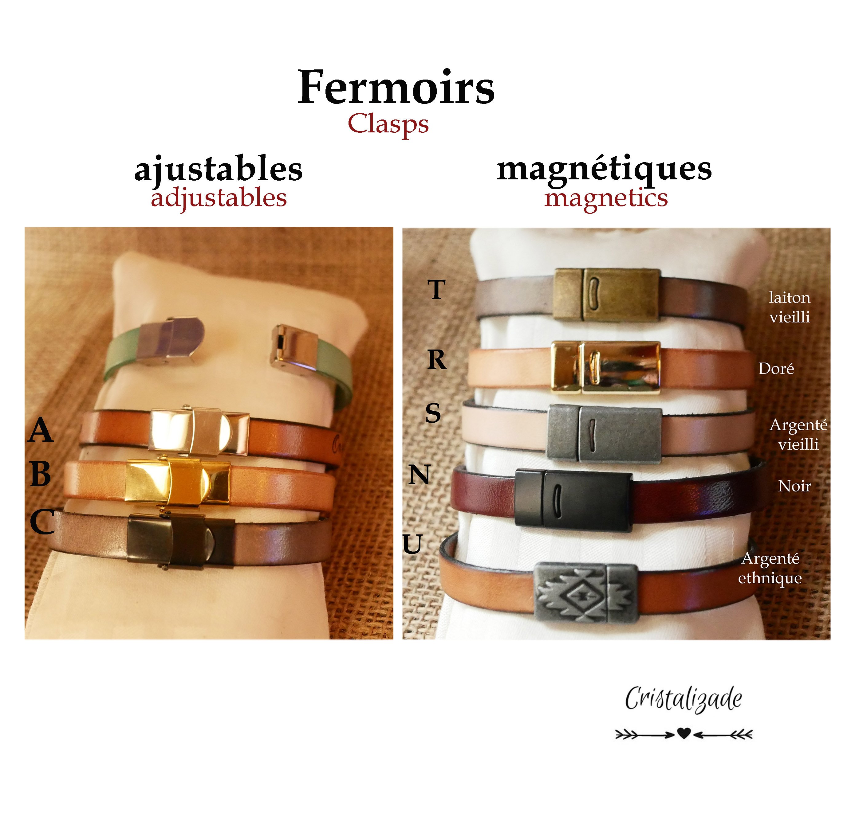 Leren armband met gravure voor vrouwen
