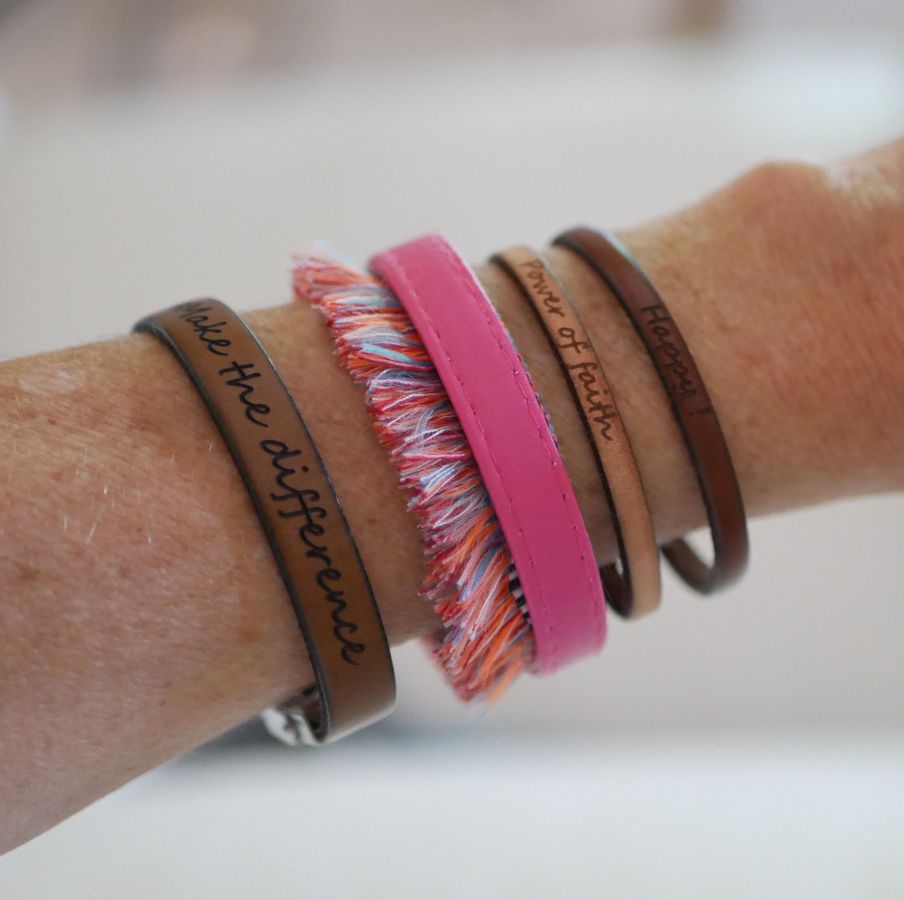 Aanpasbare fijne lederen armband voor vrouwen 