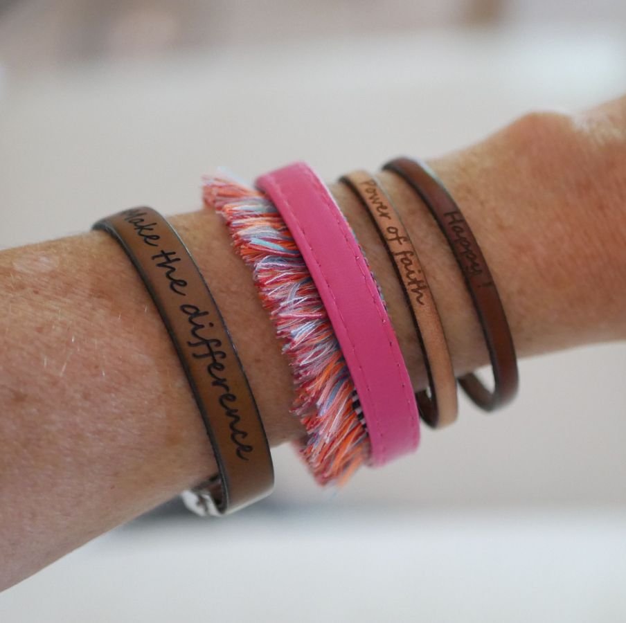 Aanpasbare fijne lederen armband voor vrouwen 