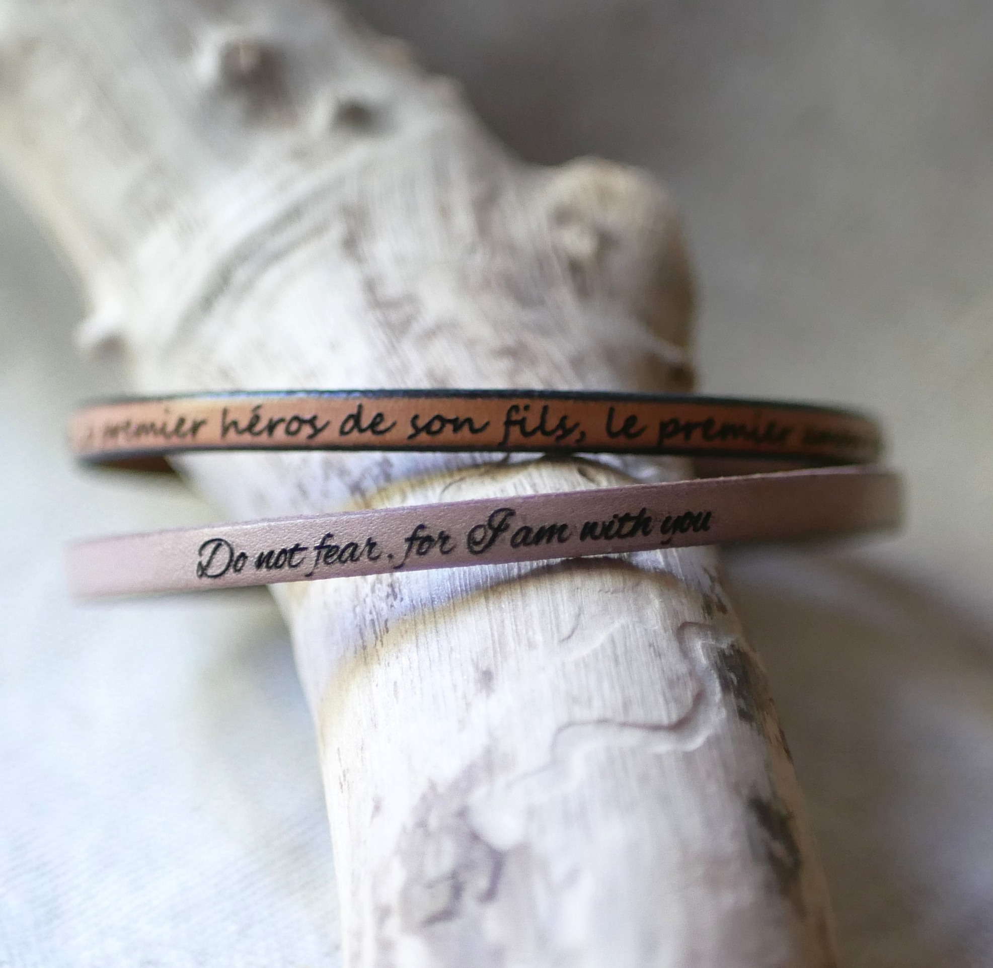 Lederen armband personaliseerbaar door gravure vrouw of man