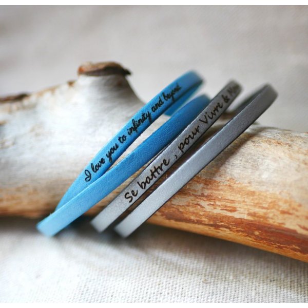 2-draaibare leren armband voor mannen of vrouwen om te personaliseren