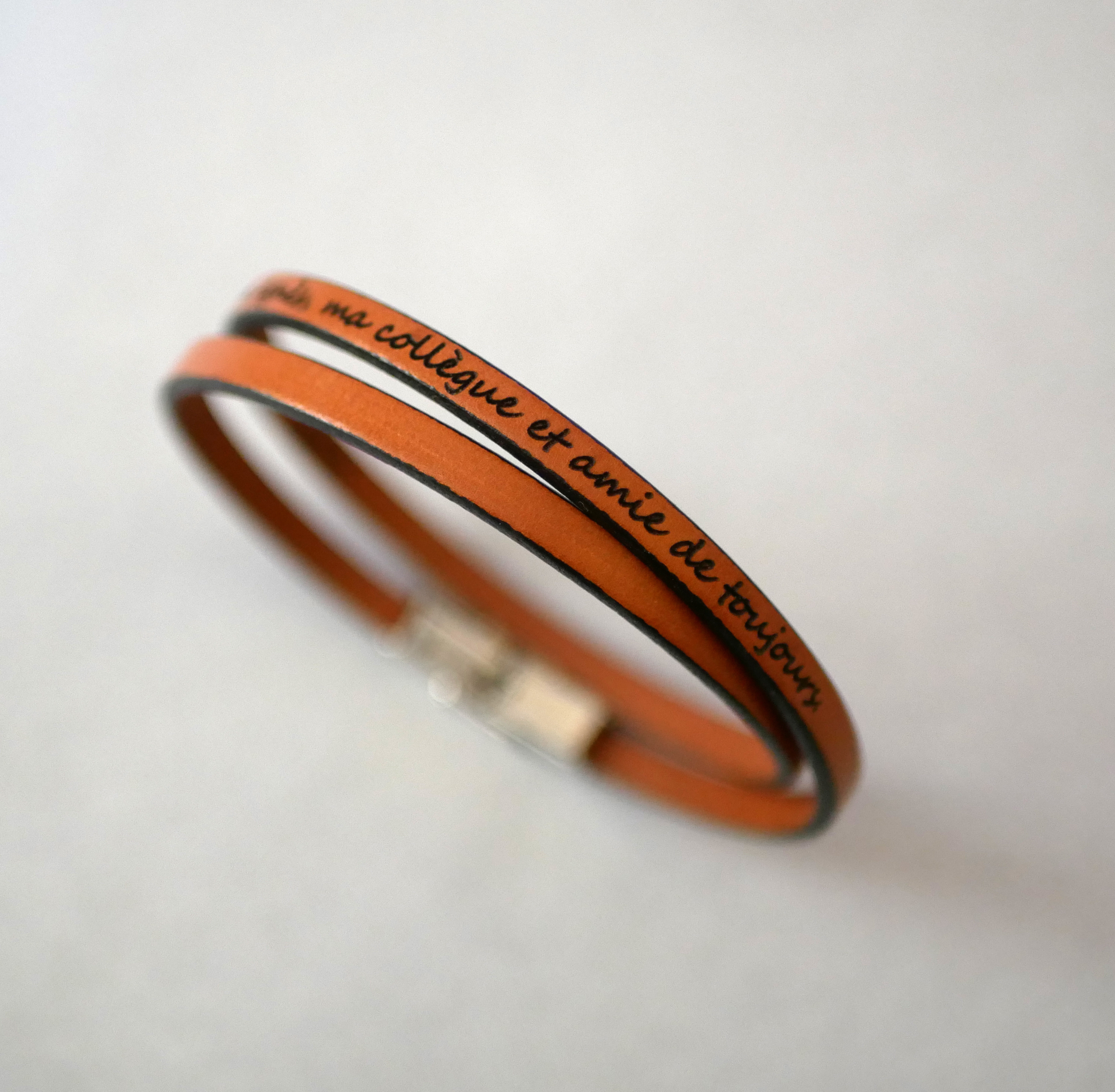 2-draaibare leren armband voor mannen of vrouwen om te personaliseren