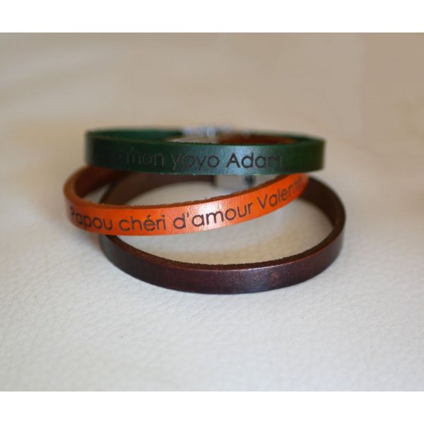 Gemengde lederen armband 9mm verstelbare sluiting