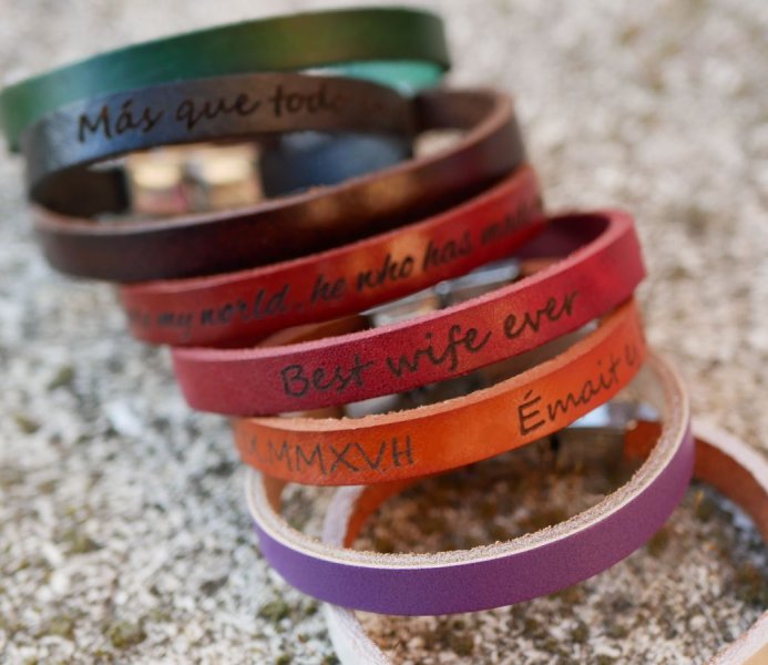 Gemengde lederen armband 9mm verstelbare sluiting