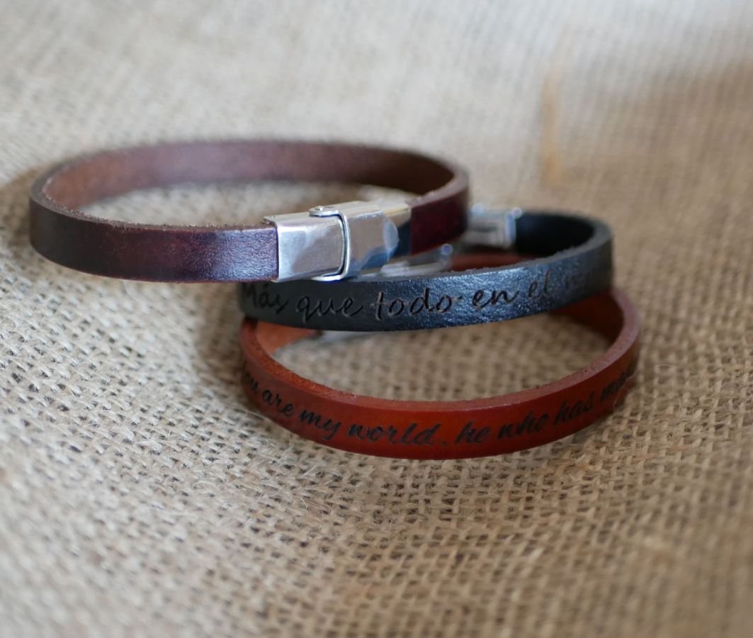 Gemengde lederen armband 9mm verstelbare sluiting