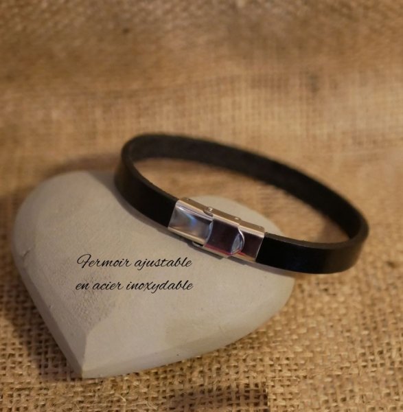 Gemengde lederen armband 9mm verstelbare sluiting