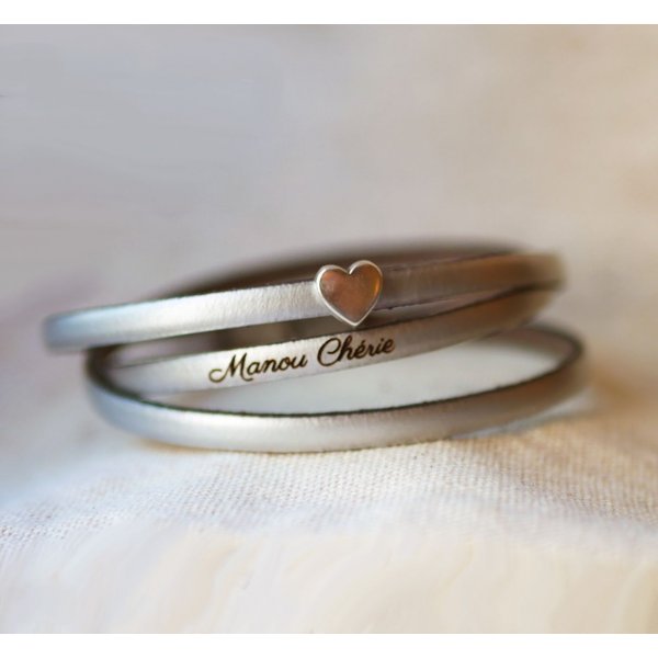 Aanpasbare multi-turn leren band met ster, oneindigheid of hart motief 