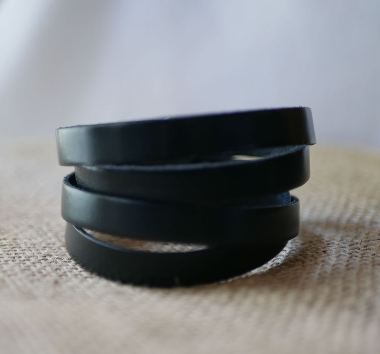 Lederen armband voor mannen met 4 polsbanden, personaliseerbaar door gravure