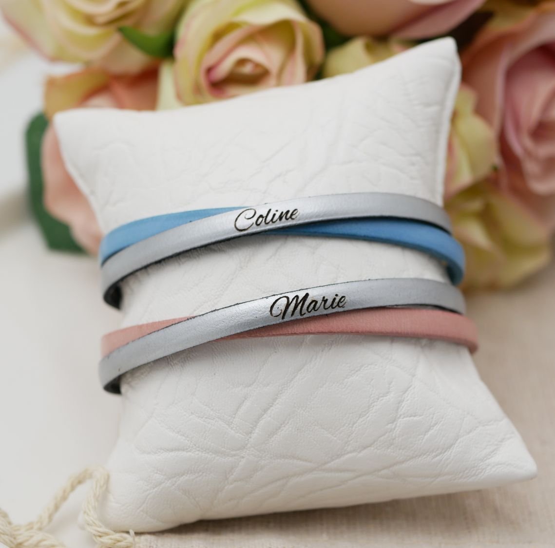 Twist lederen duo armband aanpasbaar voor mannen of vrouwen