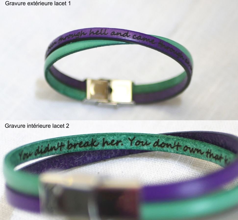 Twist lederen duo armband aanpasbaar voor mannen of vrouwen