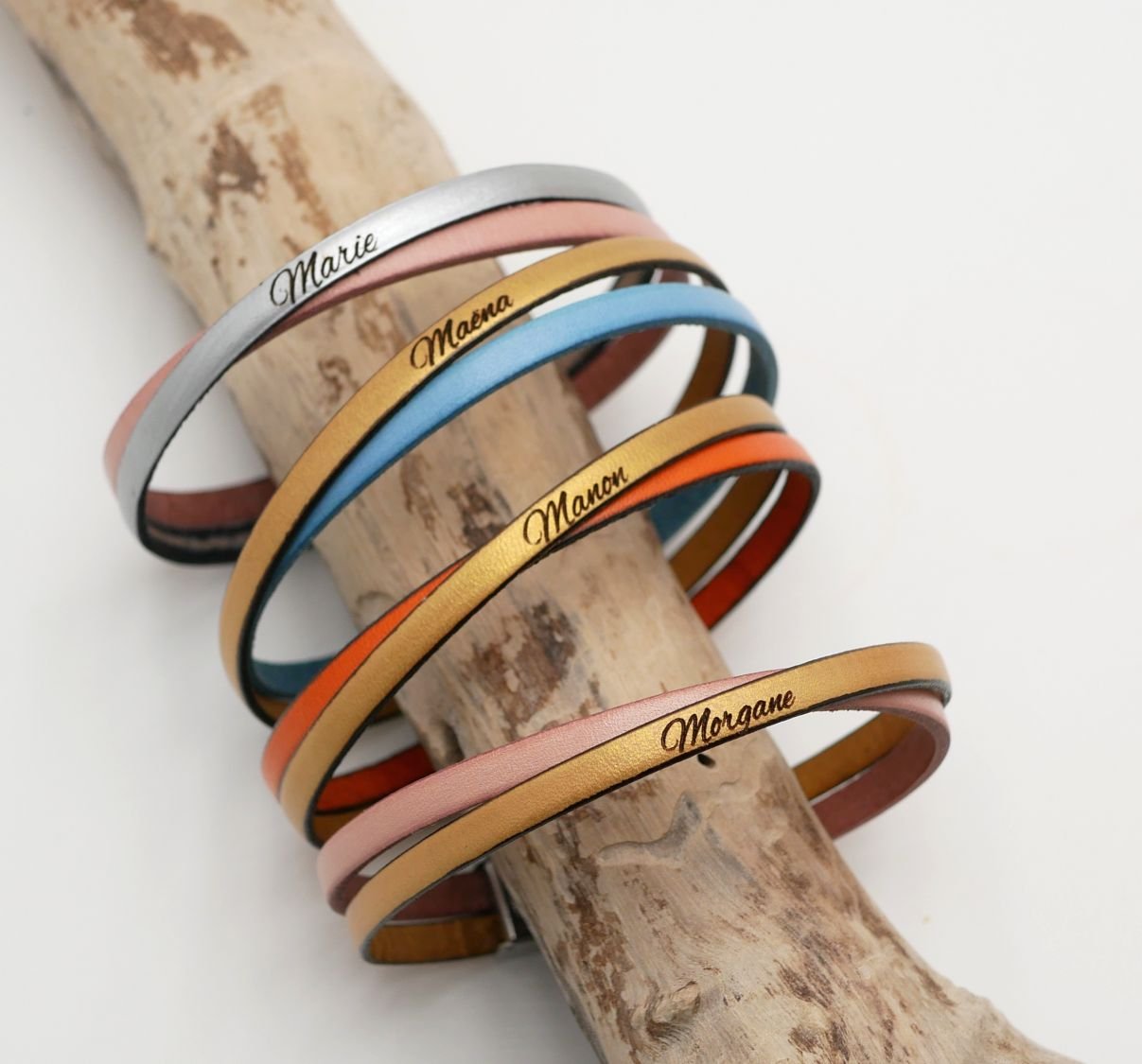 Twist lederen duo armband aanpasbaar voor mannen of vrouwen