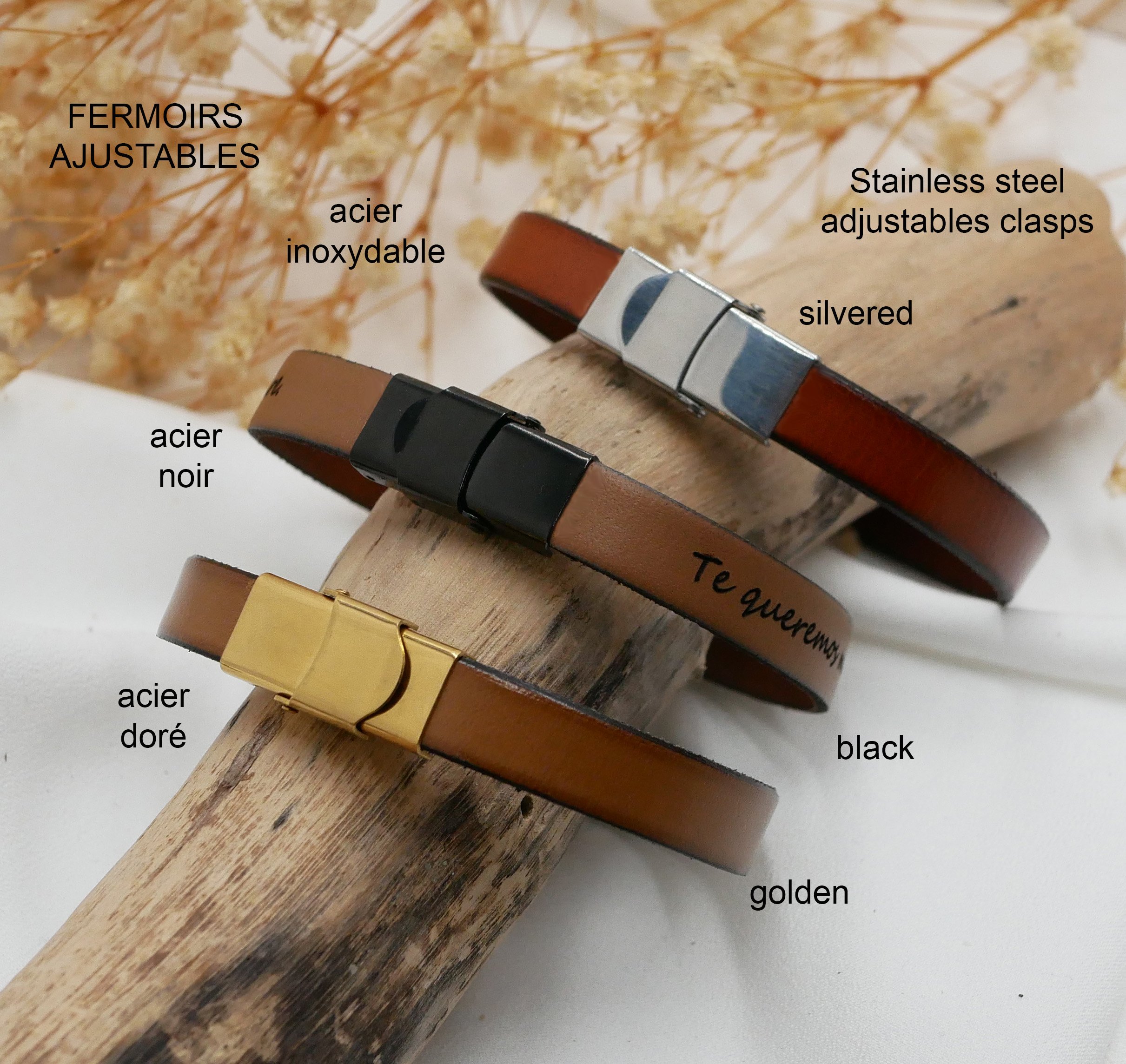Twist lederen duo armband aanpasbaar voor mannen of vrouwen