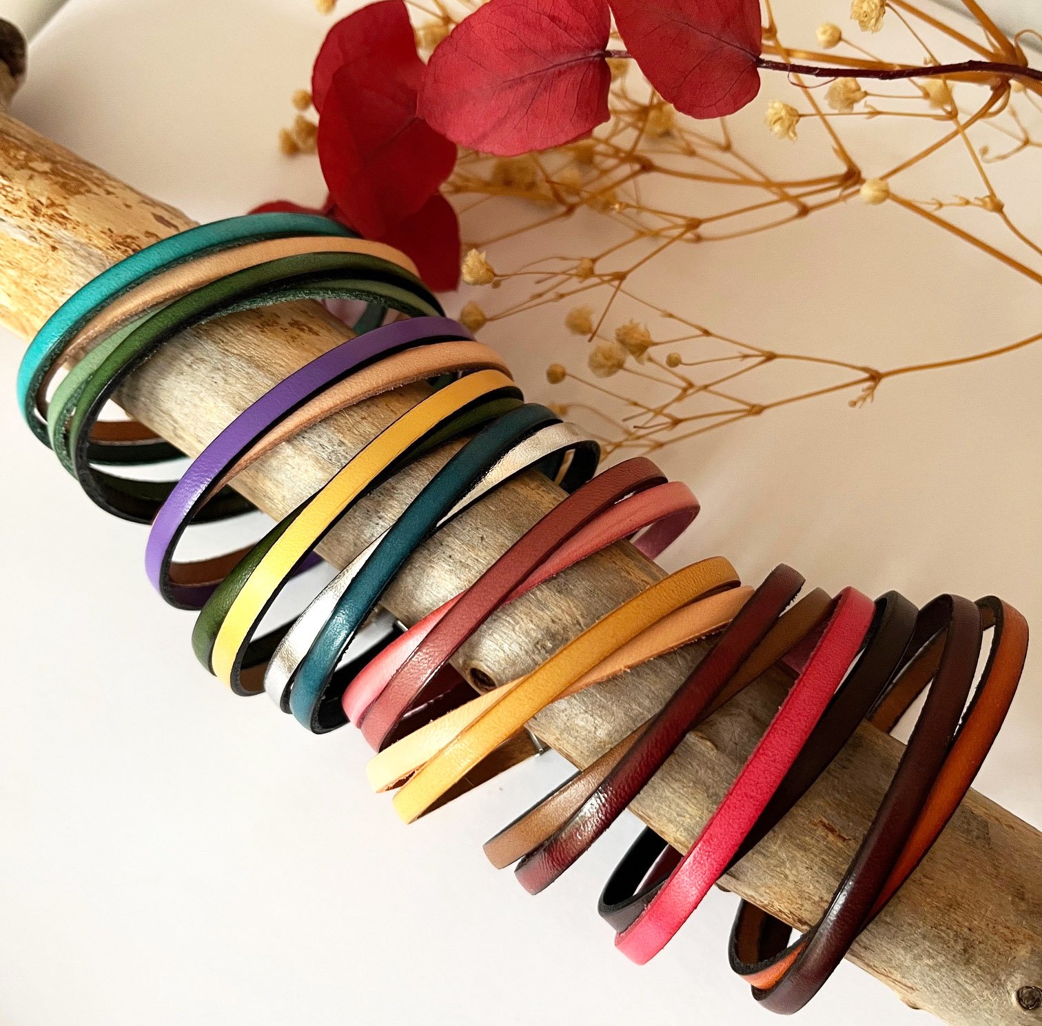 Twist lederen duo armband aanpasbaar voor mannen of vrouwen