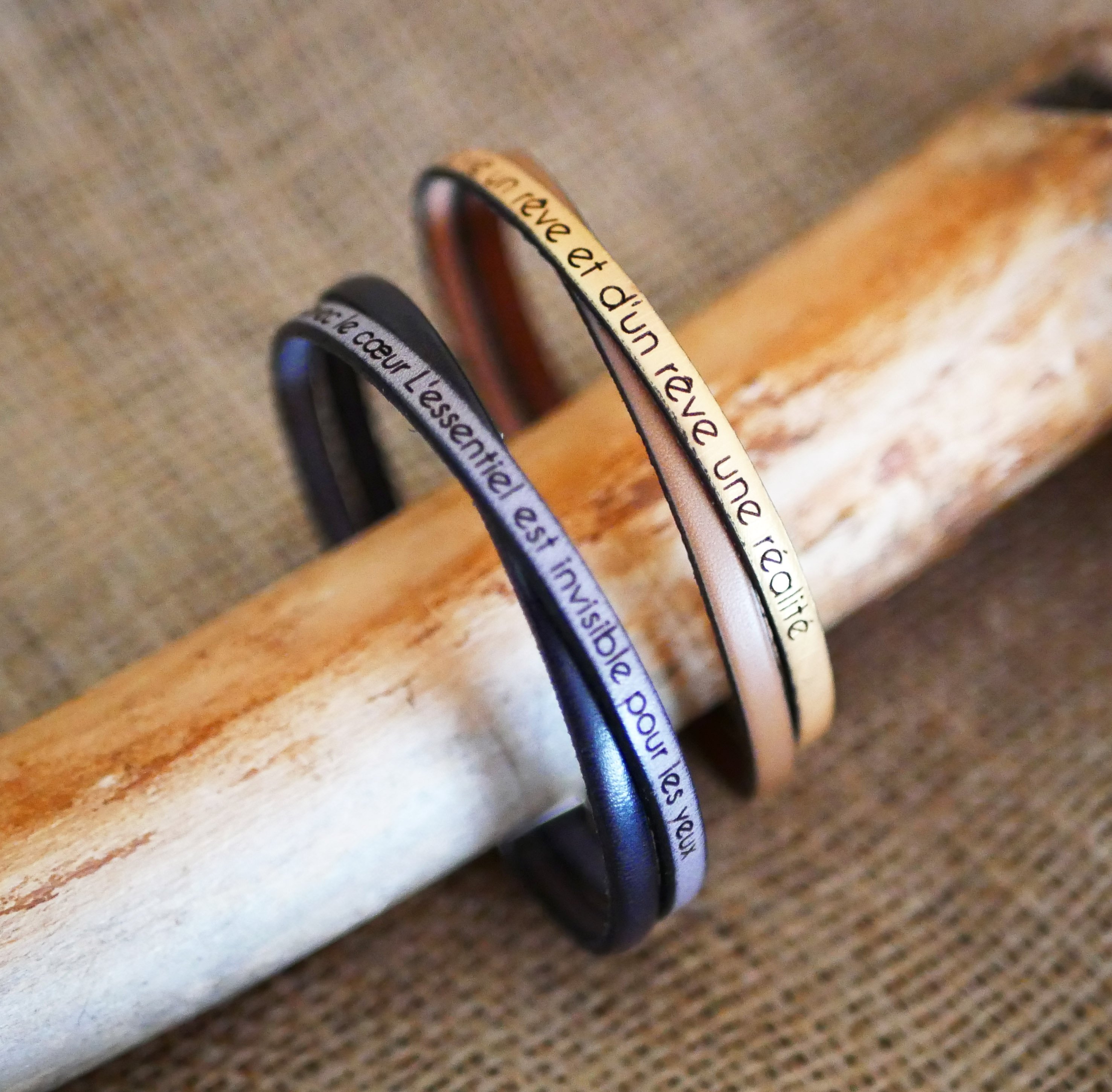 Twist lederen duo armband aanpasbaar voor mannen of vrouwen