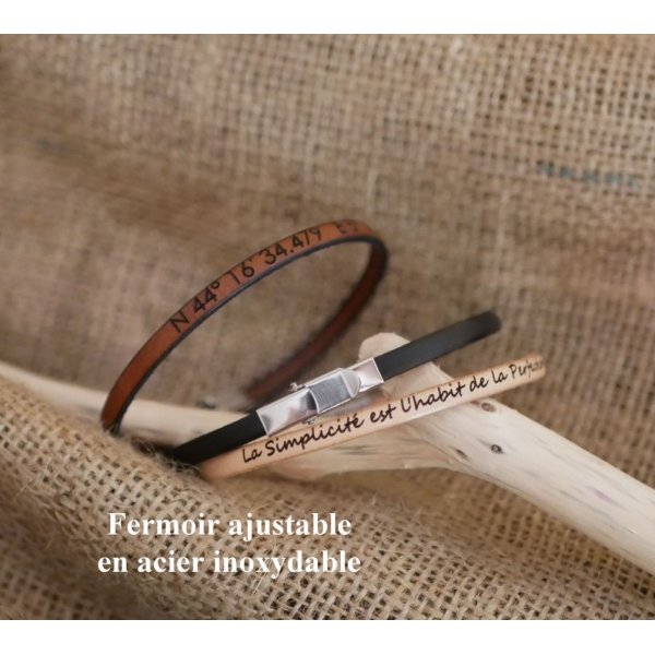 Vrouwenarmband van fijn leder met impressionistische print