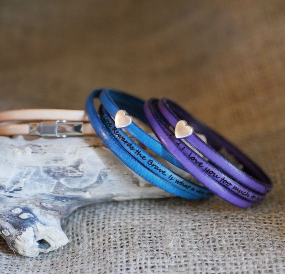 Aanpasbare lederen armband voor vrouwen, multi-turns, zilveren hart ontwerp