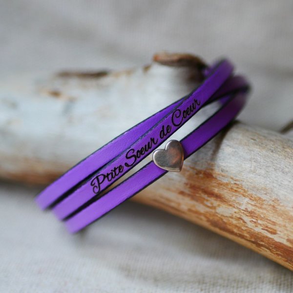 Aanpasbare lederen armband voor vrouwen, multi-turns, zilveren hart ontwerp