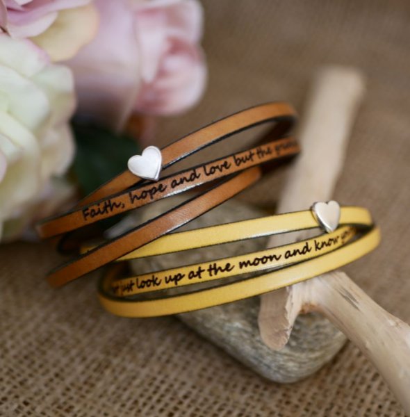 Aanpasbare lederen armband voor vrouwen, multi-turns, zilveren hart ontwerp