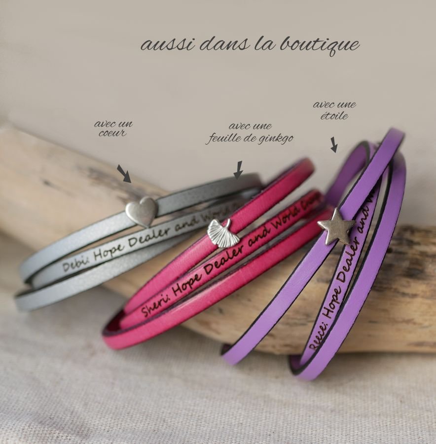 Aanpasbare lederen armband voor vrouwen, multi-turns, zilveren hart ontwerp