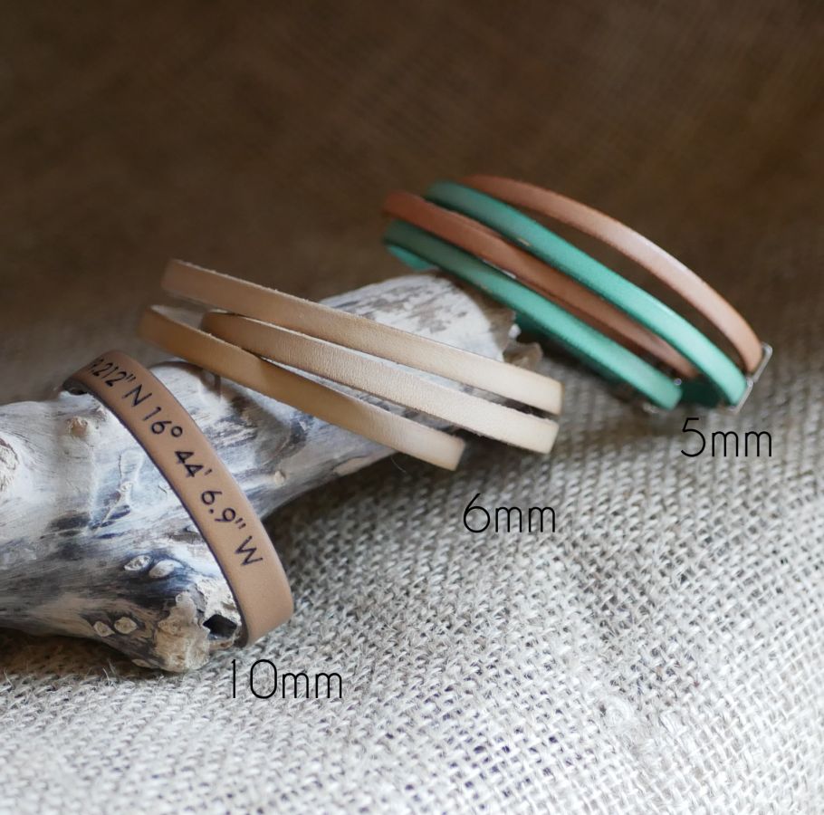 Leren armband voor vrouwen, 3 slagen, gemiddelde breedte
