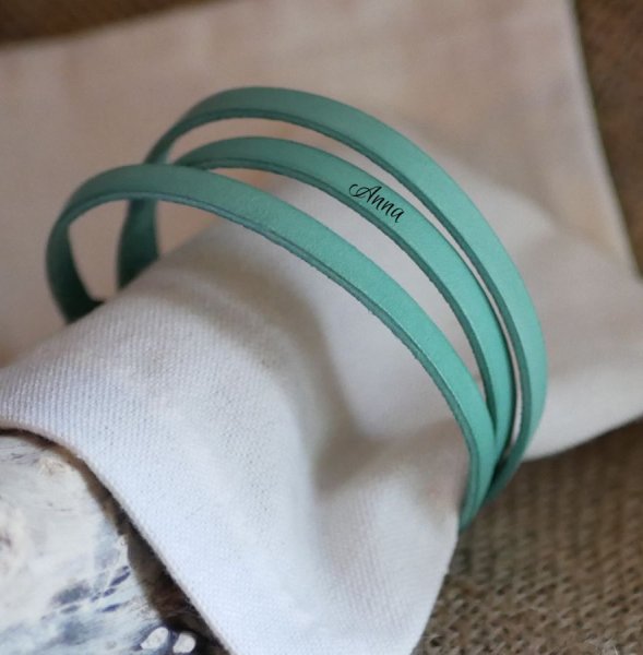 Leren armband voor vrouwen, 3 slagen, gemiddelde breedte