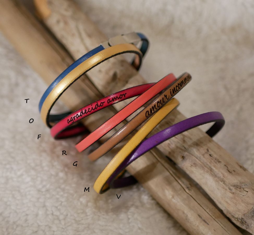 Aanpasbare fijne lederen armband voor vrouwen 