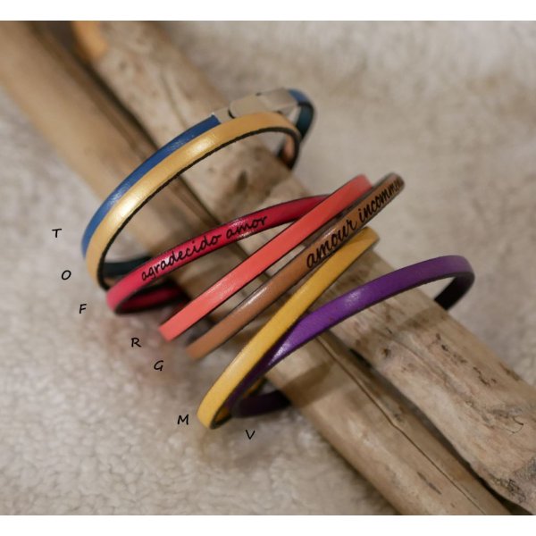 Aanpasbare fijne lederen armband voor vrouwen 