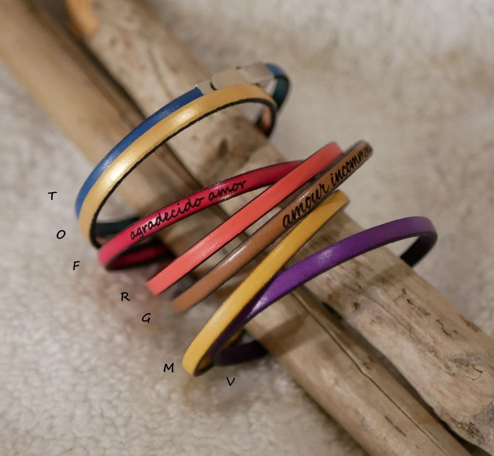 Aanpasbare fijne lederen armband voor vrouwen 