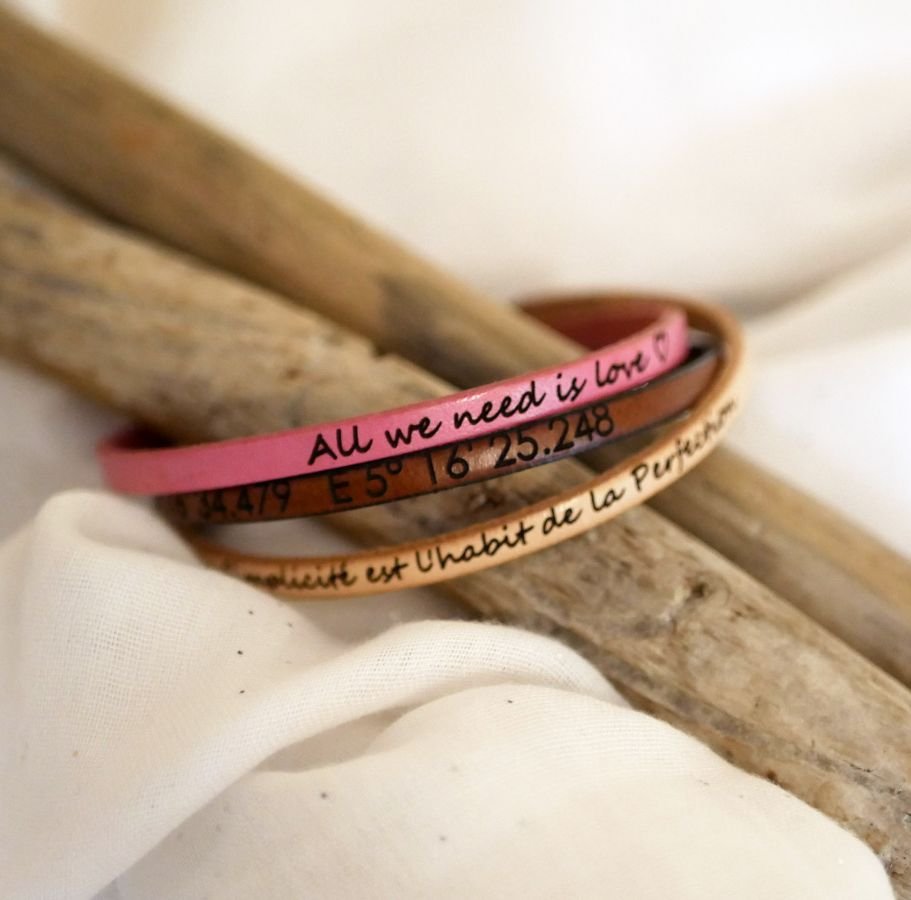 Aanpasbare fijne lederen armband voor vrouwen 