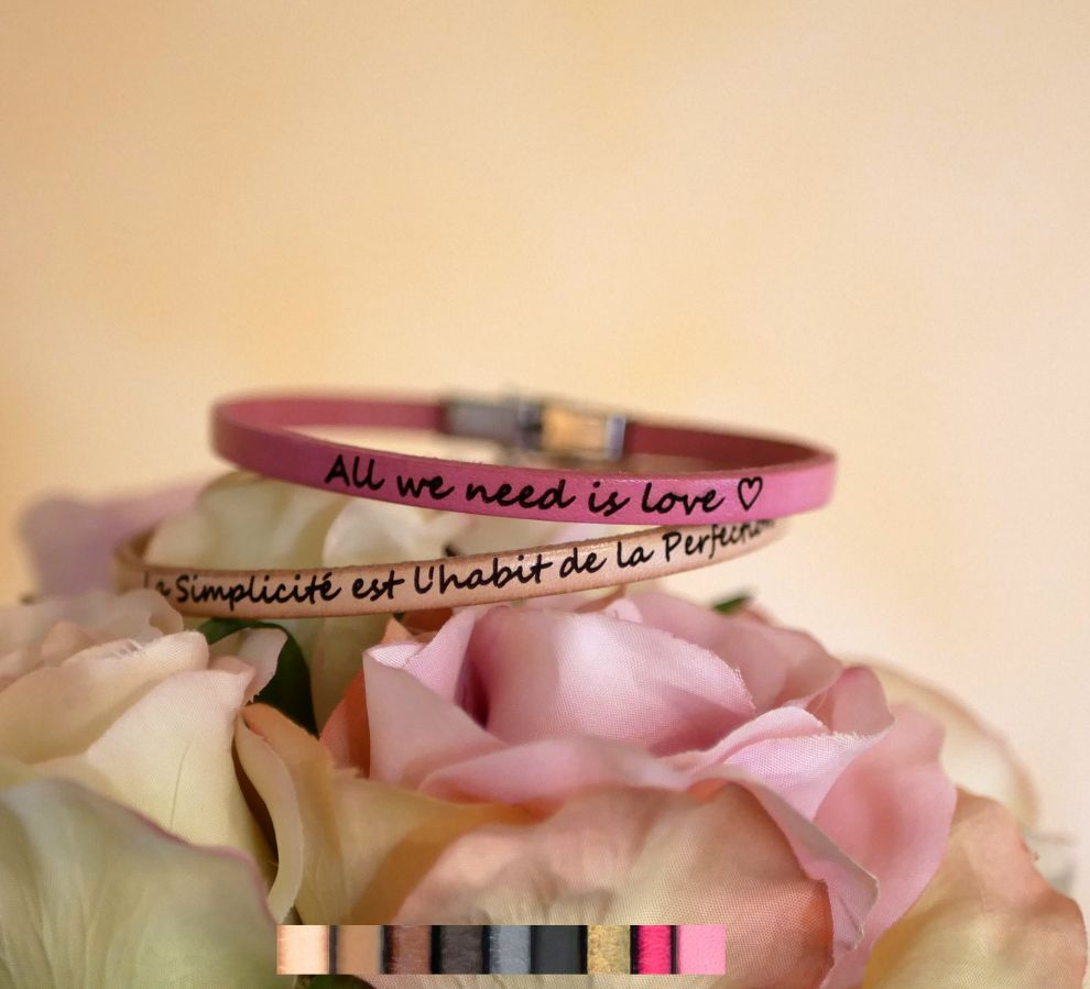 Aanpasbare fijne lederen armband voor vrouwen 