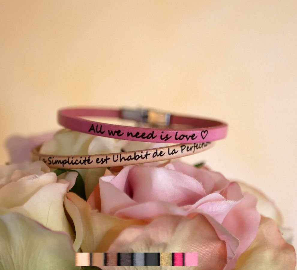 Aanpasbare fijne lederen armband voor vrouwen 