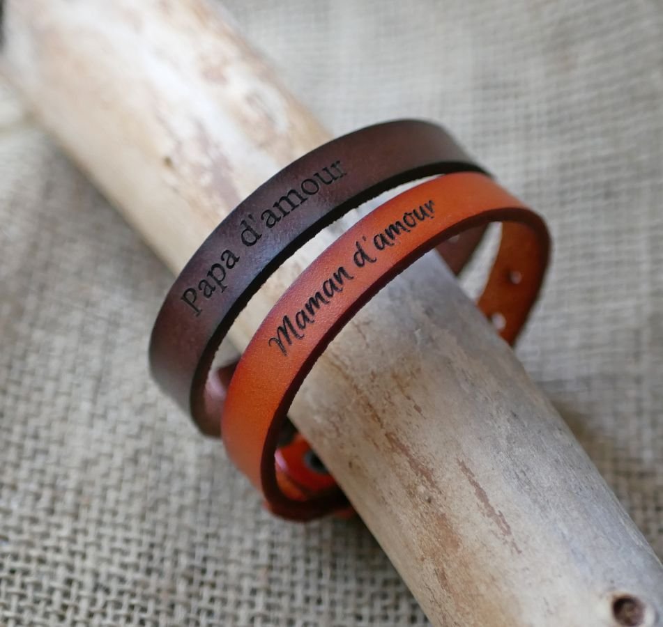 Herenarmband Camel gegraveerd om te personaliseren 
