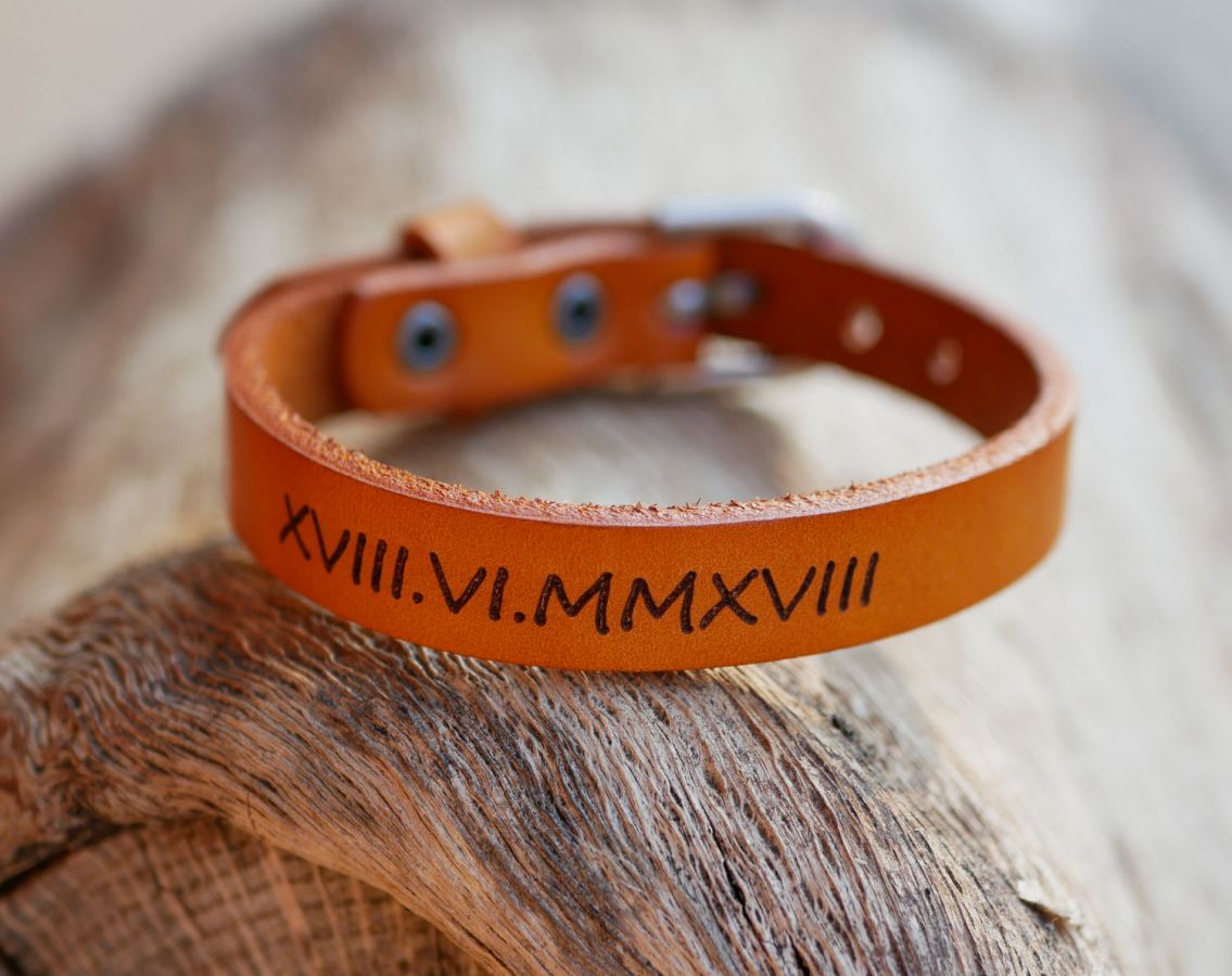 Herenarmband Camel gegraveerd om te personaliseren 