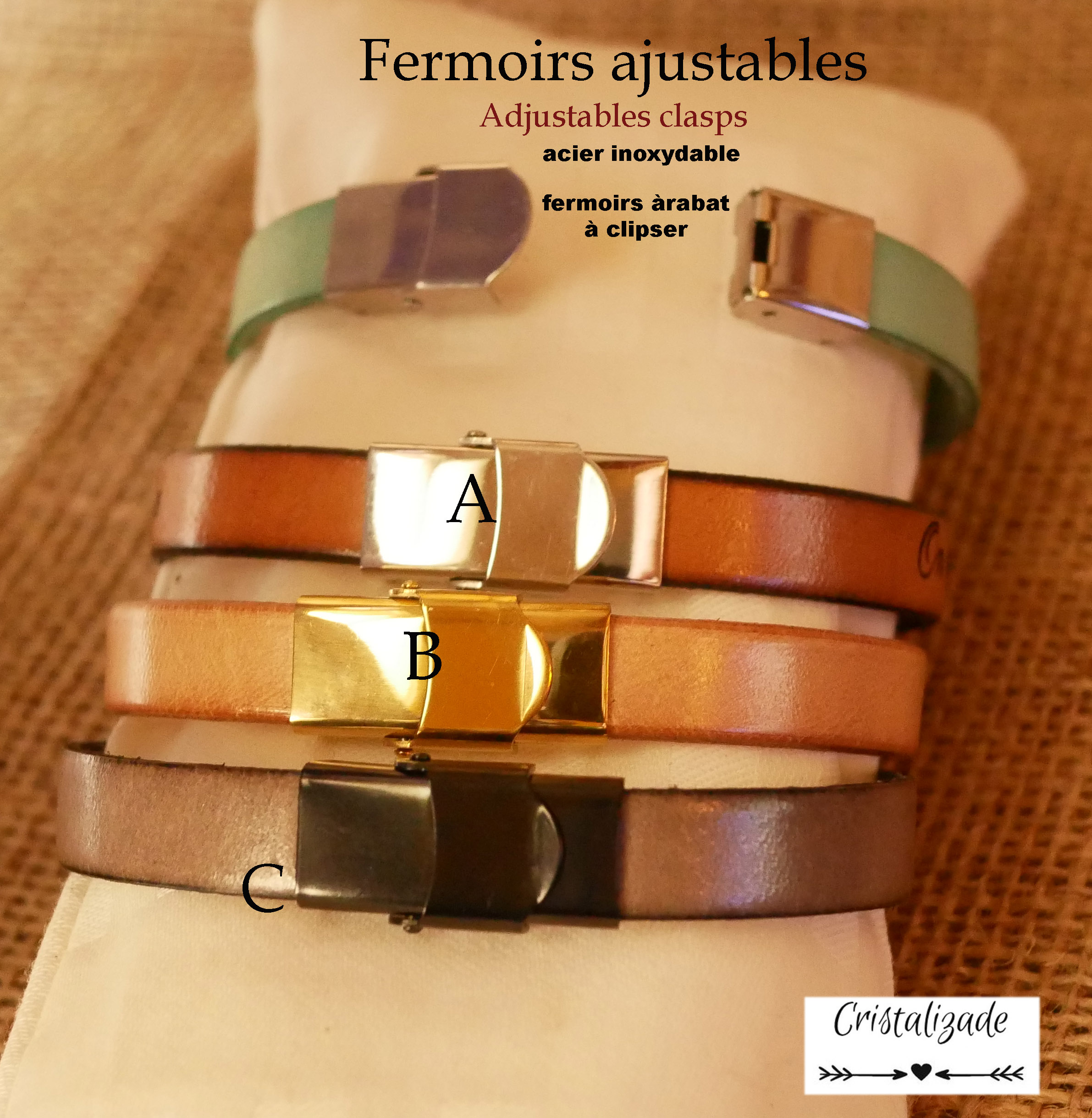 Leren duo-armband voor heren, personaliseerbaar door gravure