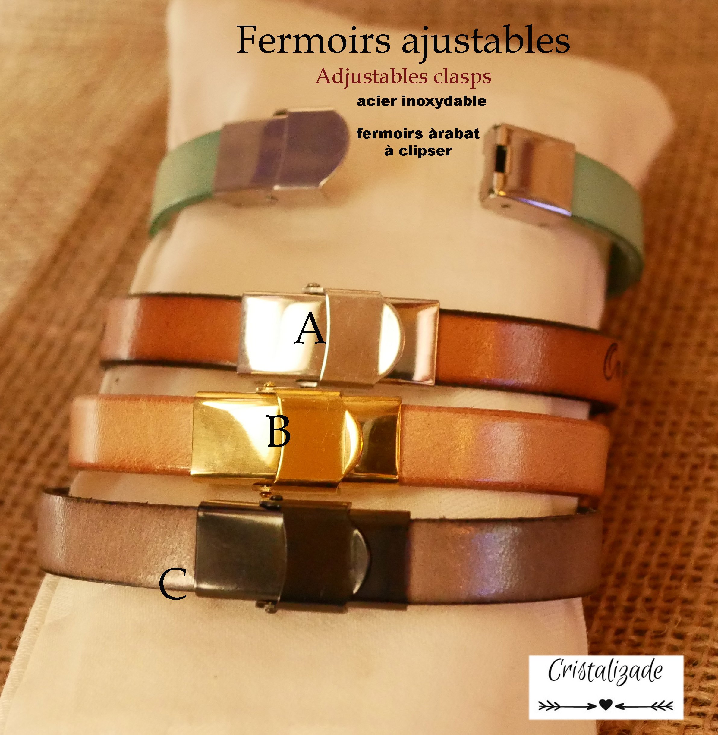 Leren duo-armband voor heren, personaliseerbaar door gravure