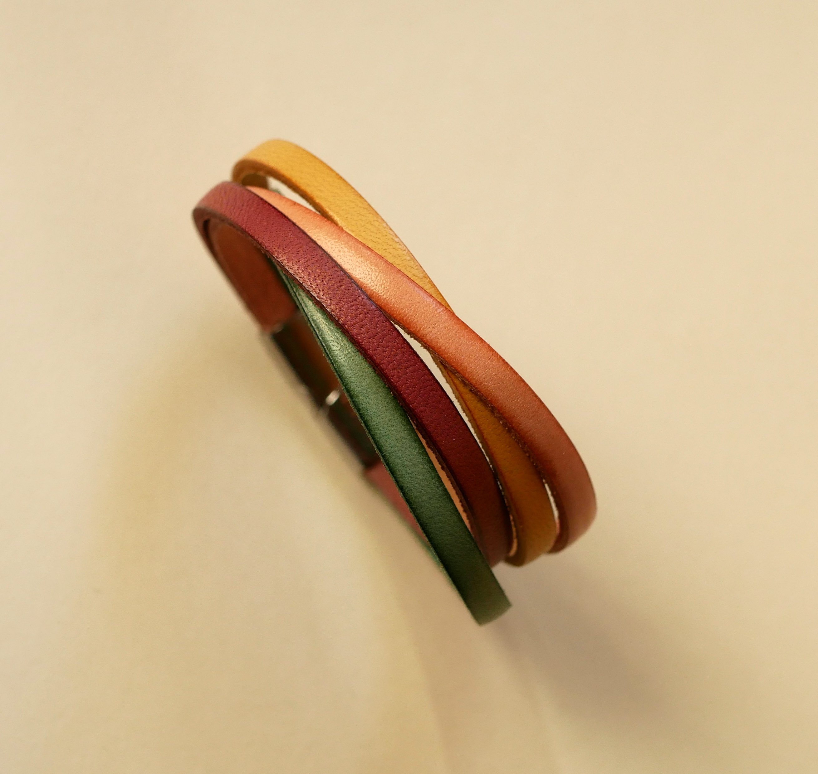 Manchet armband in een keuze uit 4 ledersoorten