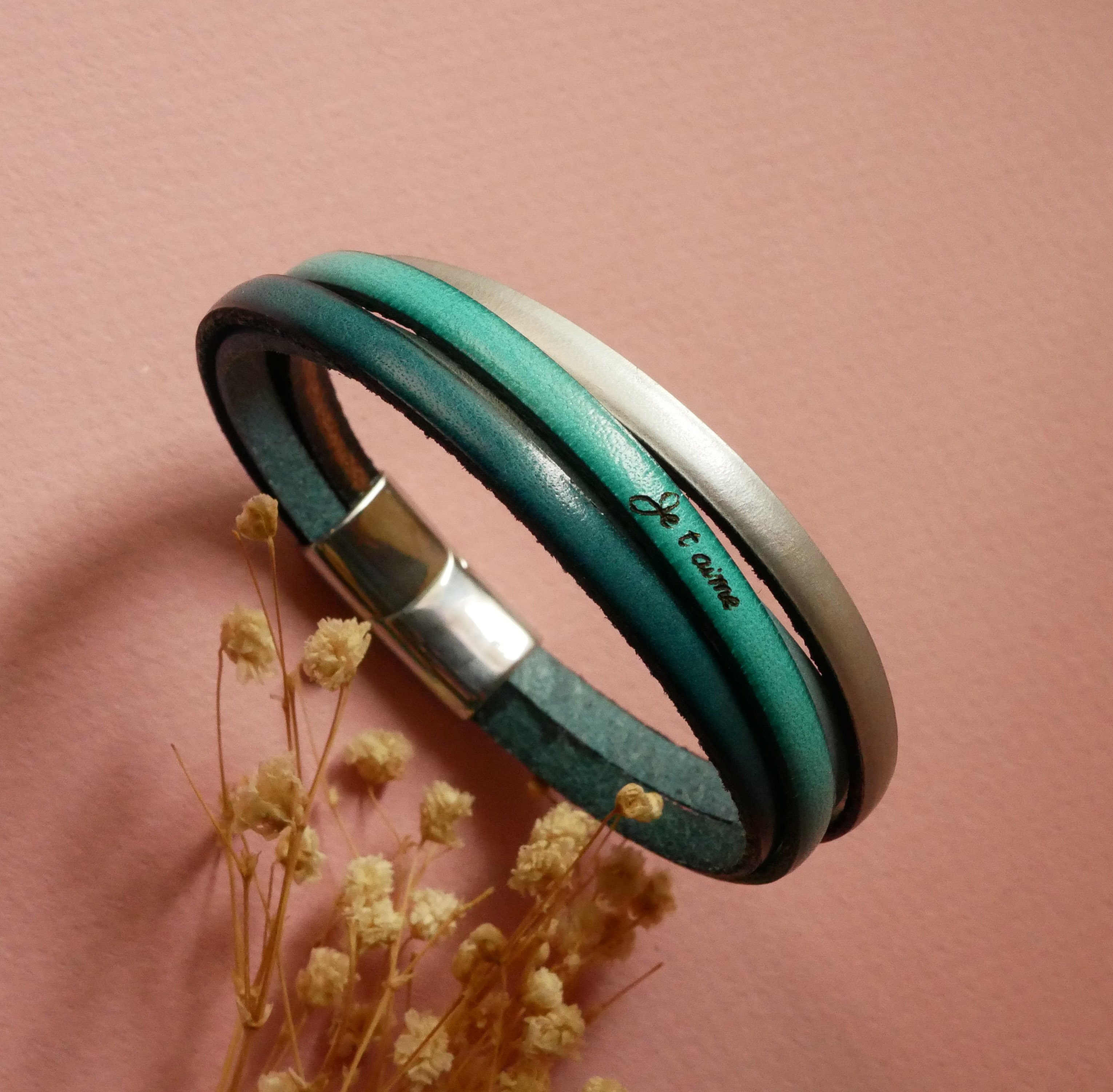 Manchet armband in een keuze uit 4 ledersoorten