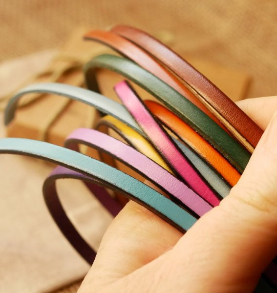 Manchet armband in een keuze uit 4 ledersoorten