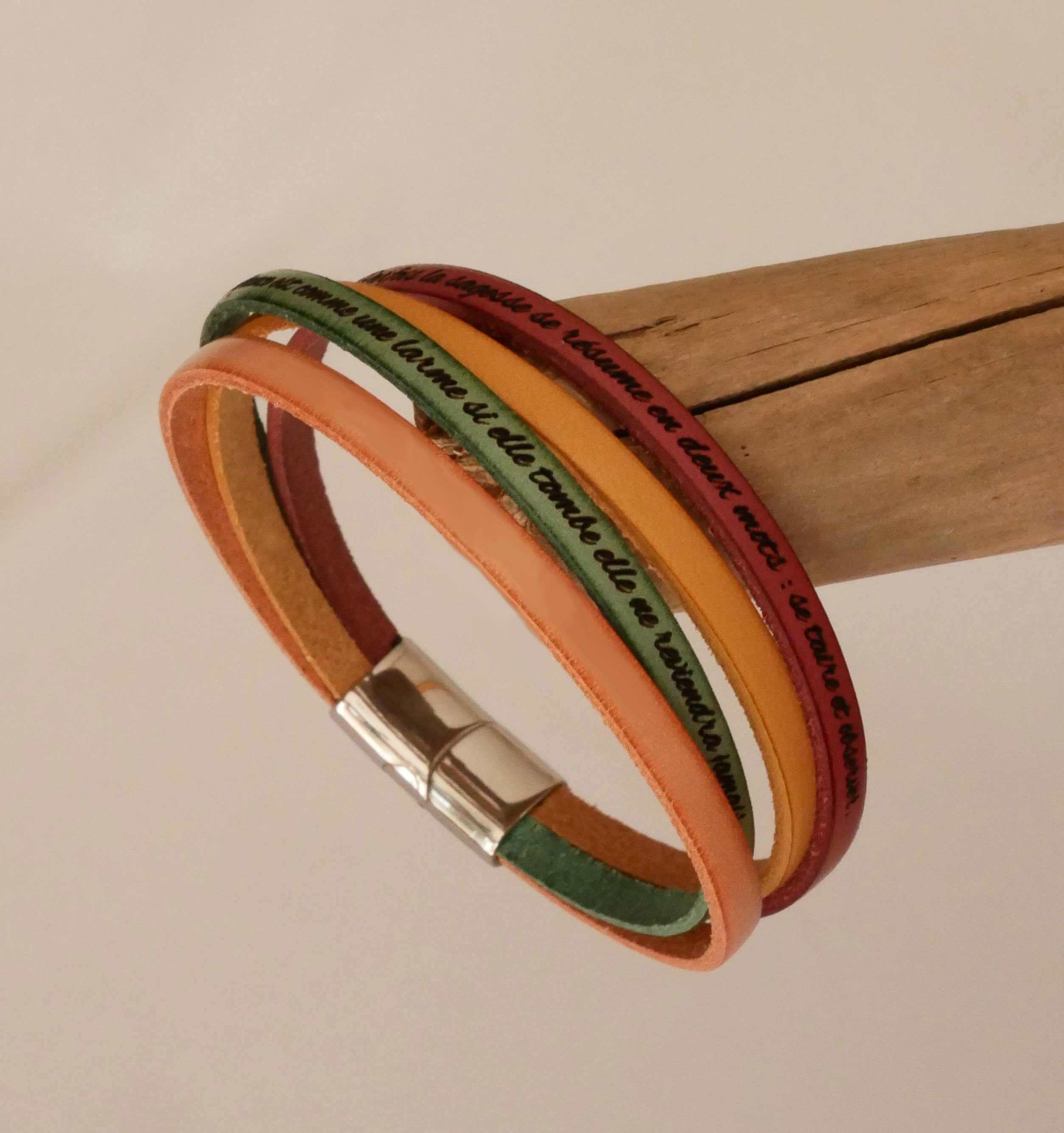 Manchet armband in een keuze uit 4 ledersoorten