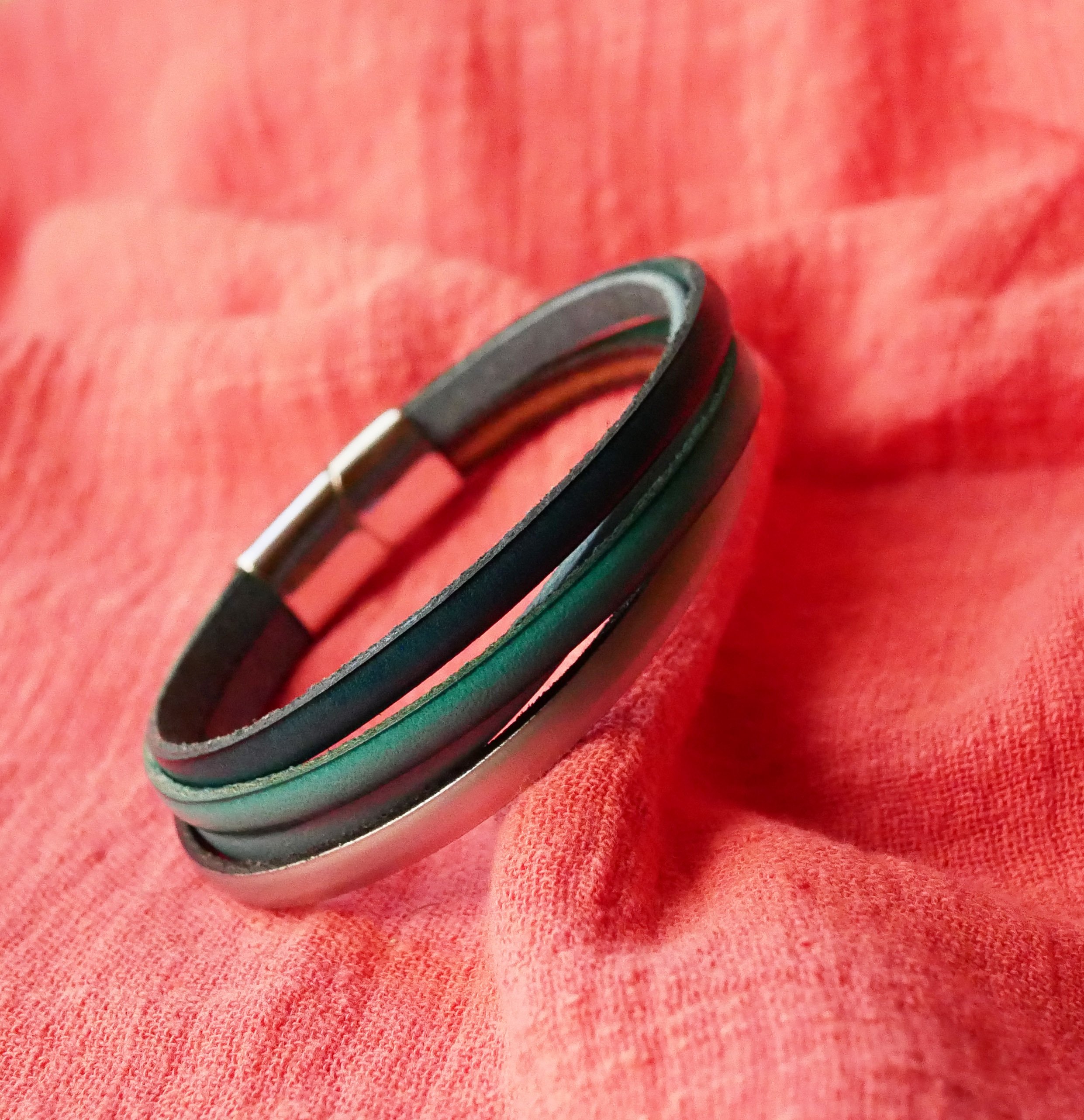 Manchet armband in een keuze uit 4 ledersoorten