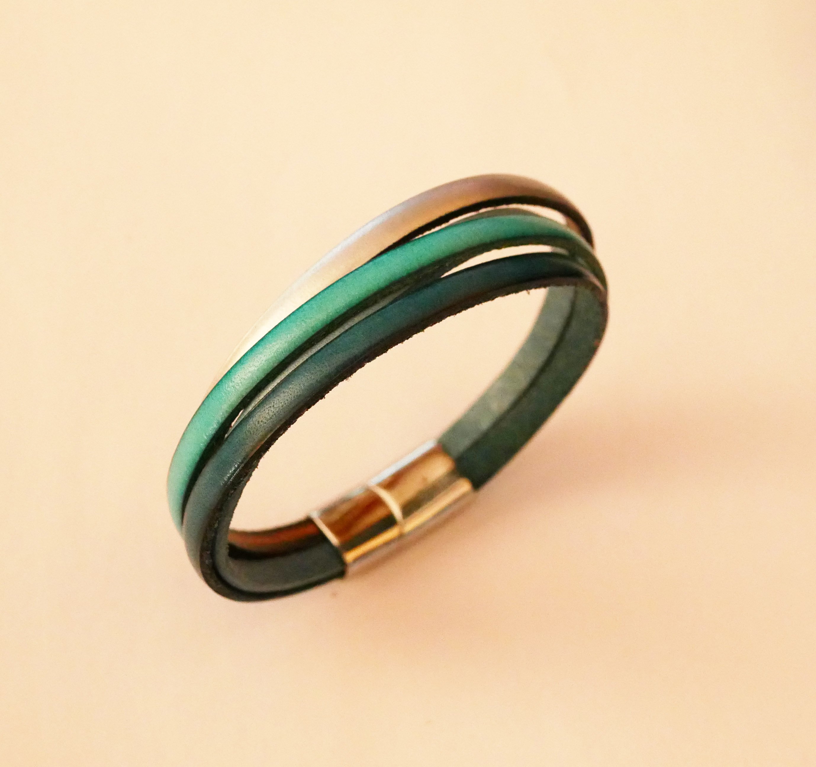 Manchet armband in een keuze uit 4 ledersoorten