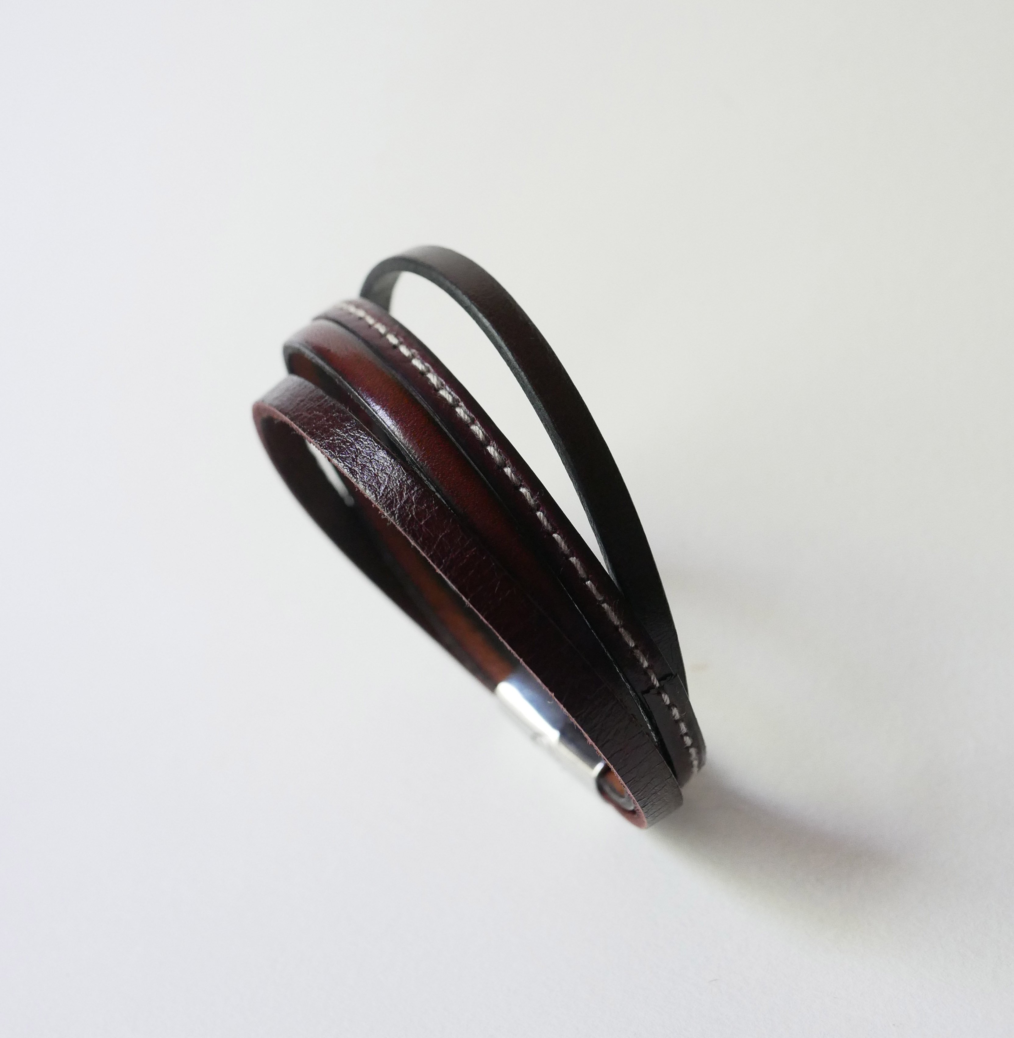 Herenarmband van bruin leer