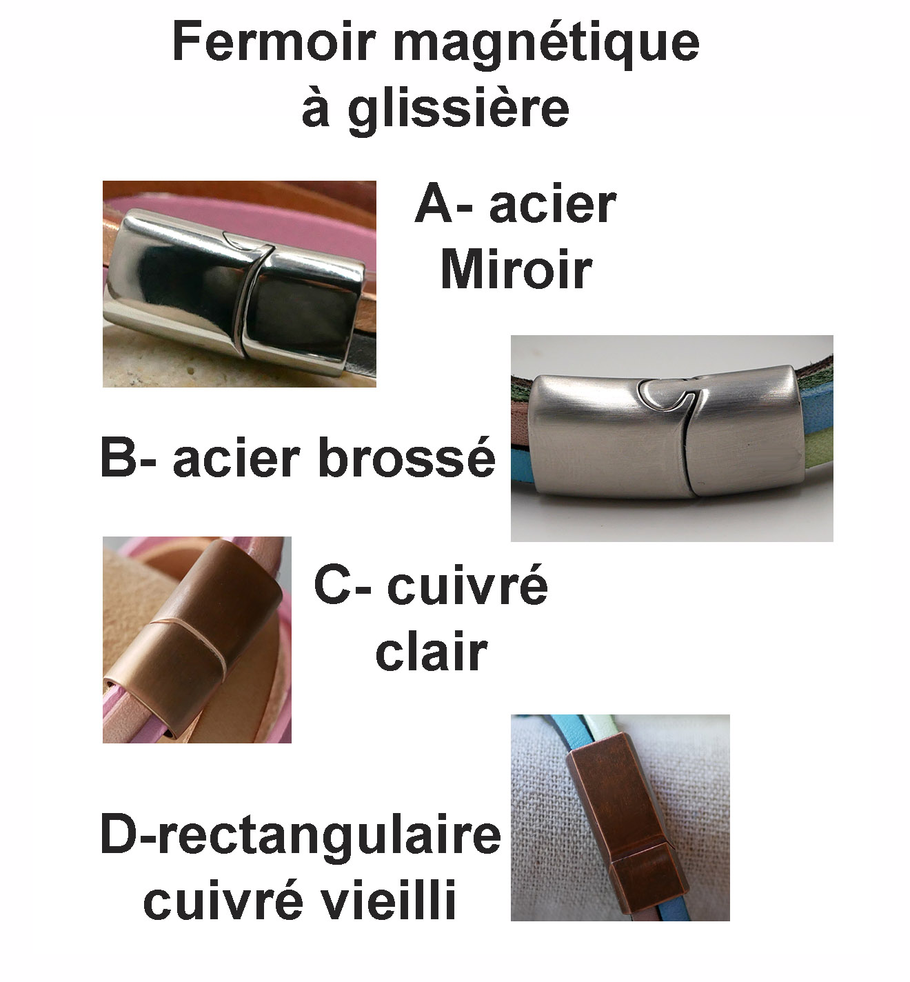 Multi-lederen manchet armband in tonische kleuren