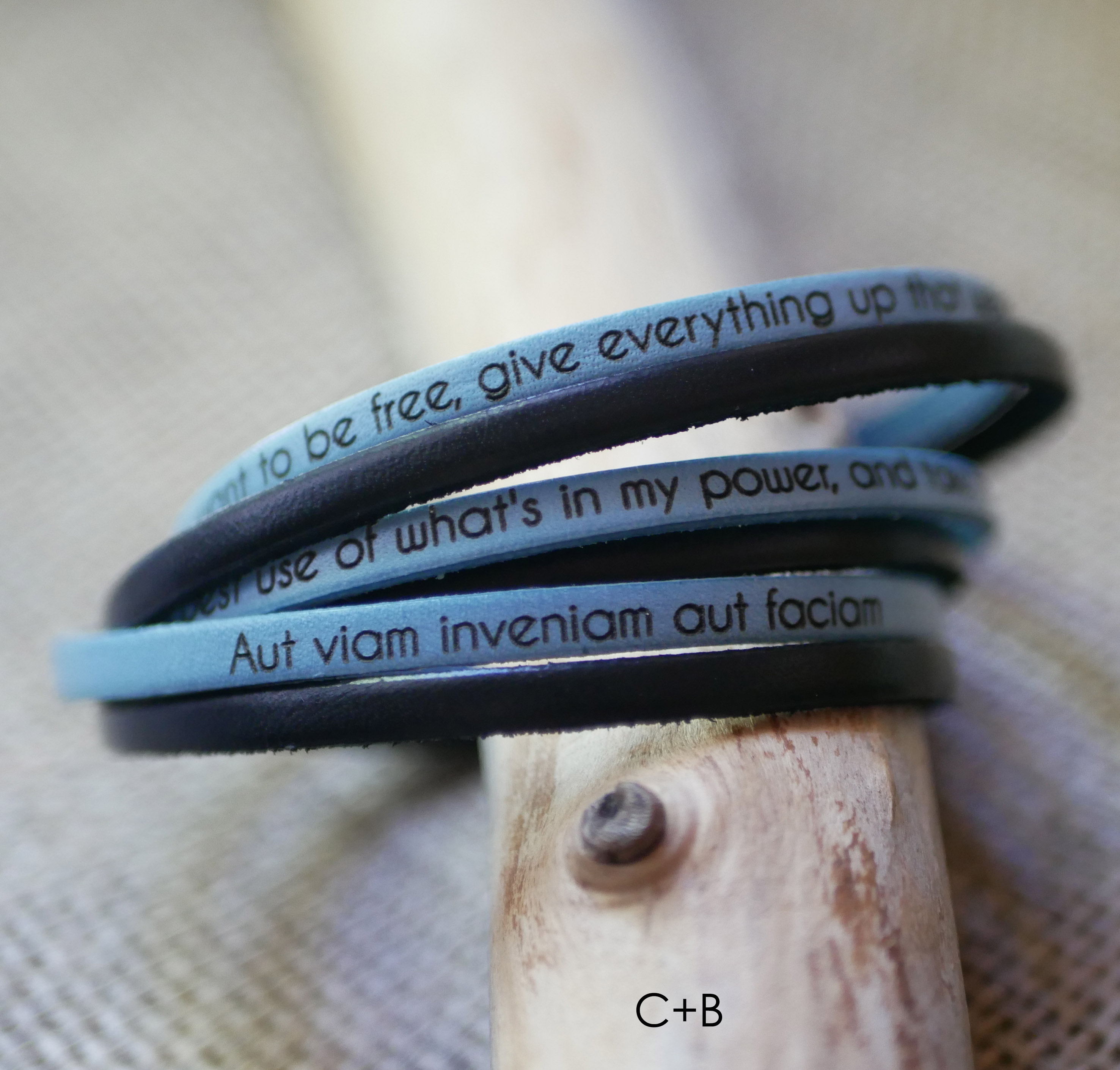 Aanpasbare multi-turn leren duo-armband voor mannen of vrouwen