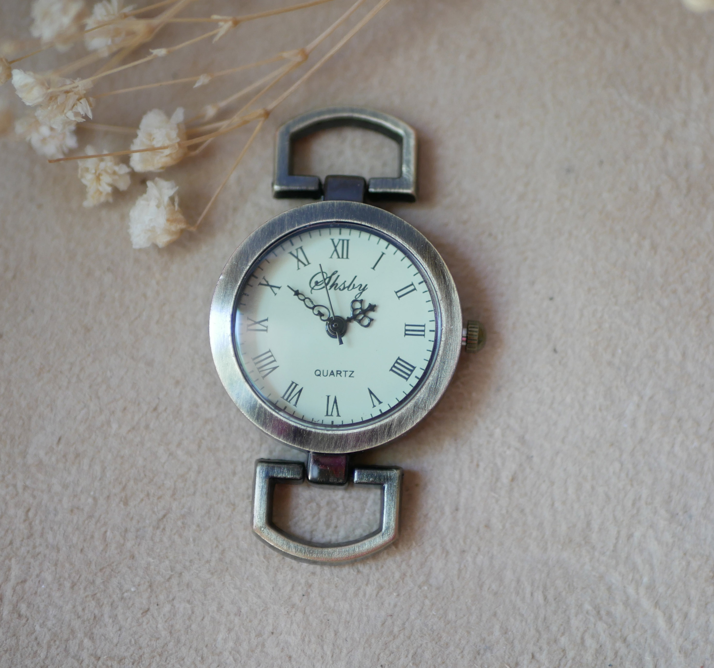 Wijzerplaat bronzen horloge Romeinse cijfers